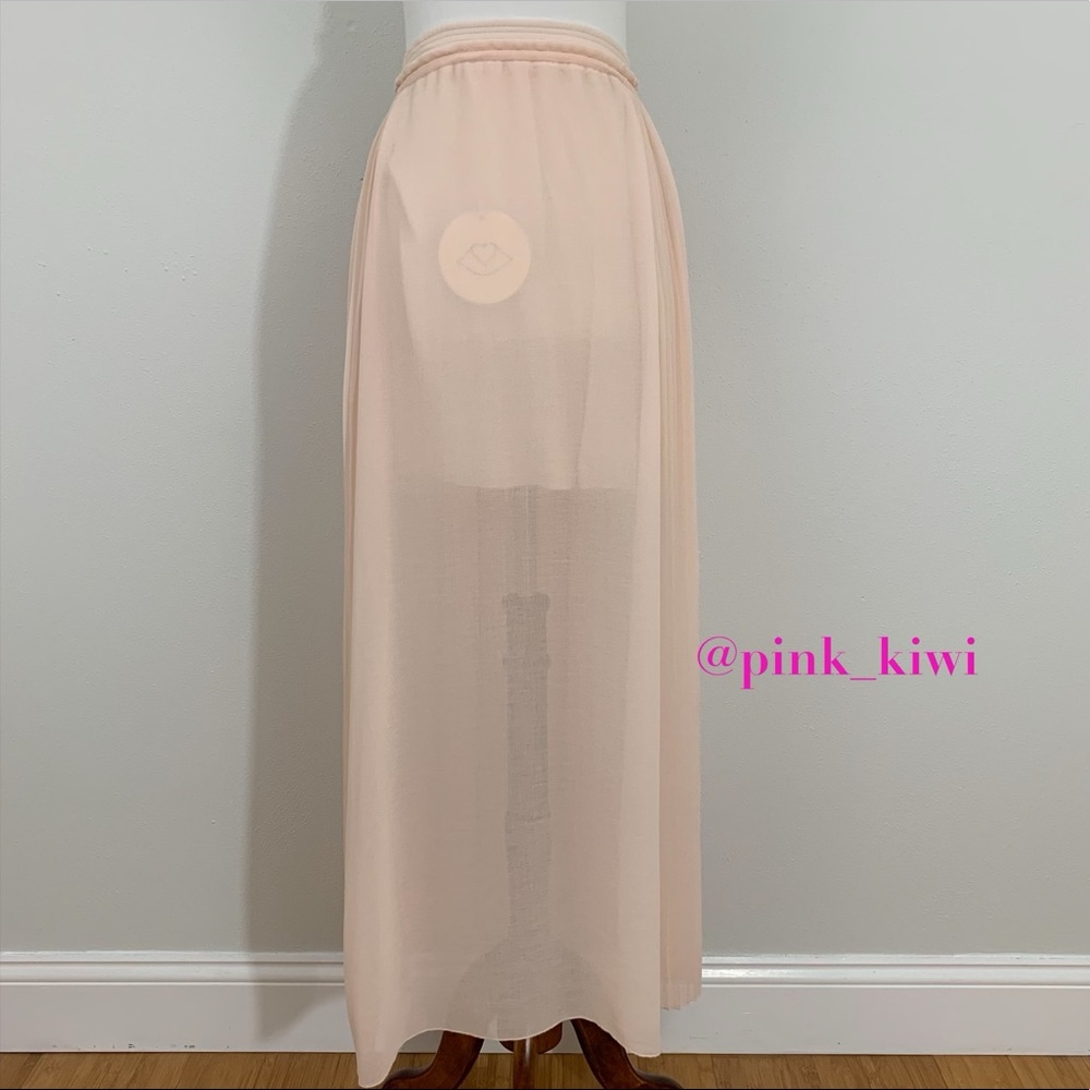 See by Chloé Pleated Georgette Chiffon Maxi Skirt FR42 - Picture 7 of 9